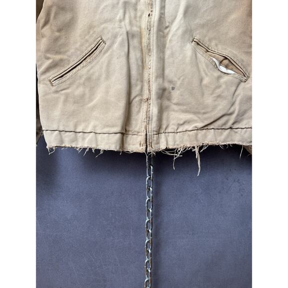 Vintage CARHARTT J01 Brown Detroit Blanket Lined Jacket Size 44 Reg Made in USA - Picture 5 of 9